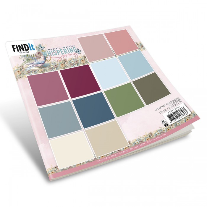 Whispering Spring Solids 8x8 Papers, 12 sheets